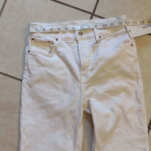 GRLFRND Denim the Reed white distressed cropped Jean Revolve brand new size 25 - Picture 10 of 14
